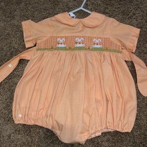 Smocked Easter outfit. Size 2T.